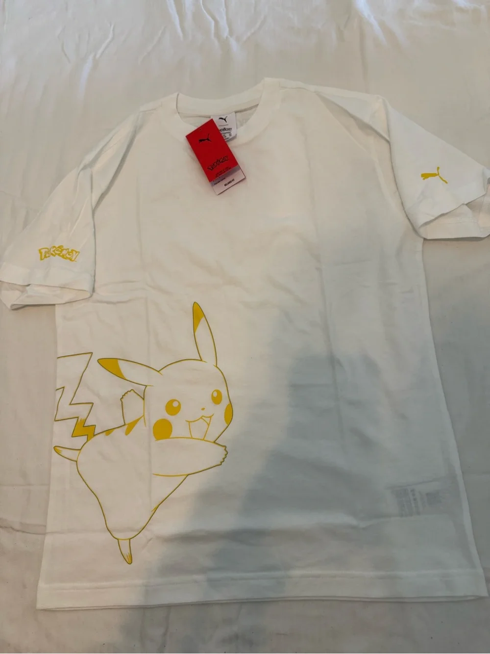New boys Puma sz M 11-12, Yellow & Black Pikachu Hoodie Set shirt, pants - Picture 9 of 12